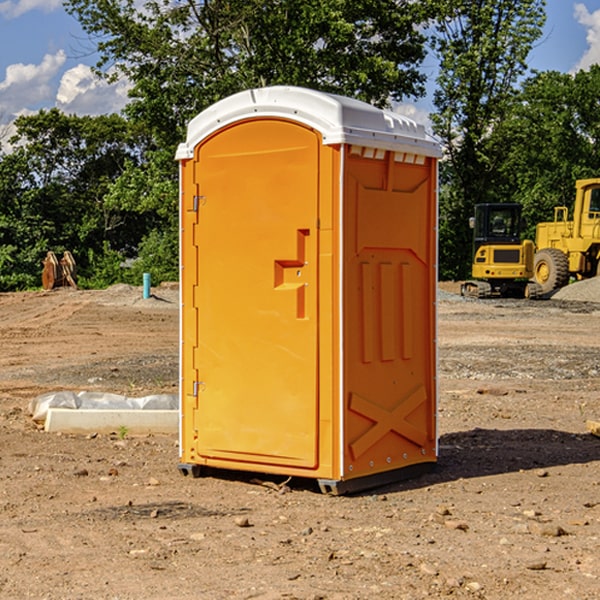 how often are the porta potties cleaned and serviced during a rental period in Gove City Kansas